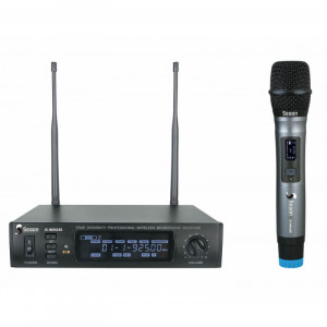 JS-WM18S Ensemble UHF avec microphone main et boitier récepteur Rondson