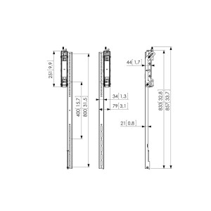 PFS-3508-Vogel-s-Barre-d-interface-3D-réglables-vesa-vertical-200-à-800-mm