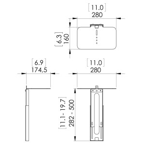 pva5050-support-camera-et-hp-visio-reglable-pour-ecrans-40-a-55-vogel-s