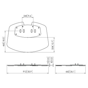 PFF-7030-Vogel-s-Embase-de-sol-à-poser-double-tubes