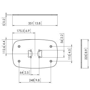 PFF-7060-Vogel-s-Embase-à-fixer-au-sol-mono-tube