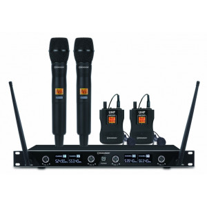 BE-1040/2MIC/2BP-Rondson-Ensemble-récepteur-et-2-micros-main-2-micros-cravates