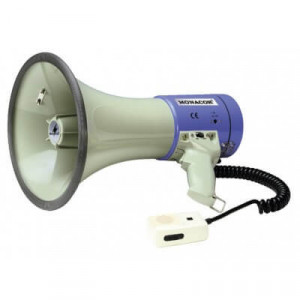tm-27-megaphone-25w-micro-main-cordon-spirale-touche-parole-avec-reglage-de-niveau