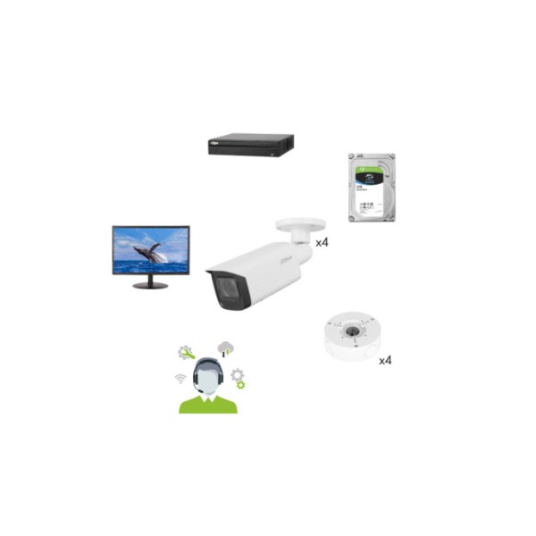 Kit-de-surveillance-DAHUA-avec-mise-en-service-à-distance Kit-de-surveillance-DAHUA-avec-mise-en-service-à-distance