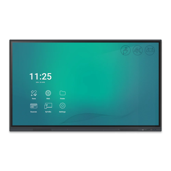 ST-75-UHD-AND-HP-007-S Speechi Ecran interactif SuperGlass+ S