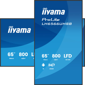 LH6566UHSB-B1AG IIYAMA Ecran professionnel 55" UHD 4K