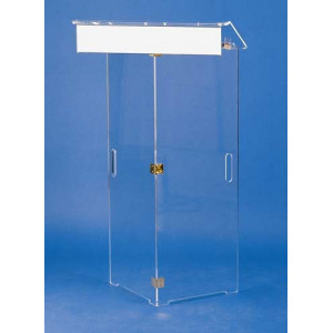 Pupitre de conférence pliable cristal